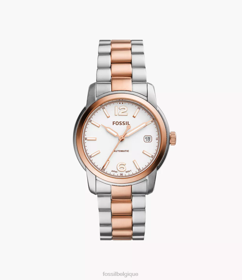 Fossil montre femmes montre automatique en acier inoxydable Heritage deux tons 8V460475