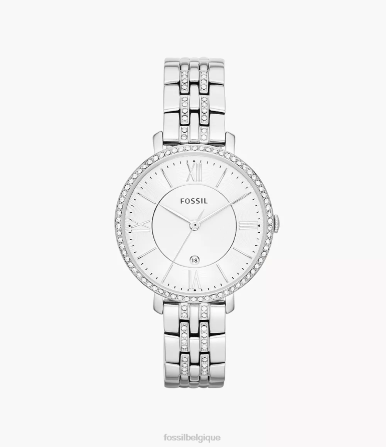 Fossil montre femmes montre jacqueline en acier inoxydable argent 8V460471