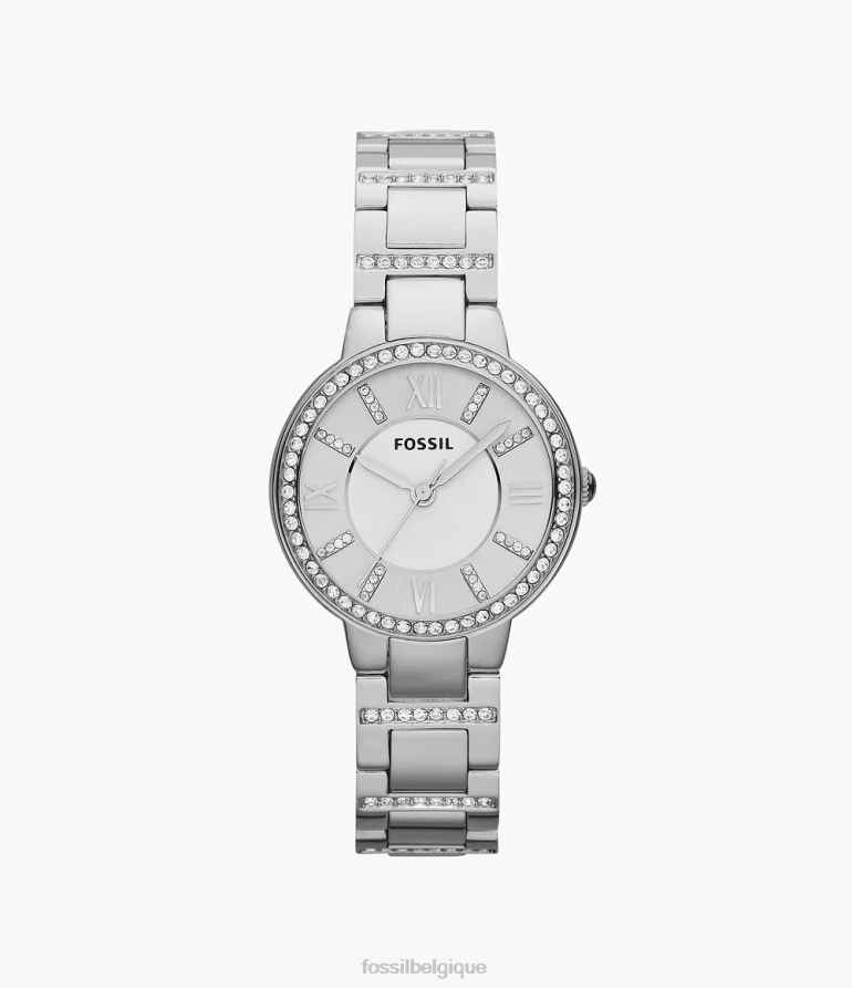 Fossil montre femmes montre virginie en acier inoxydable argent 8V460484