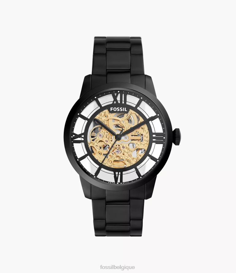 Fossil montre Hommes Montre automatique Townsman en acier inoxydable de 44 mm noir 8V46041462