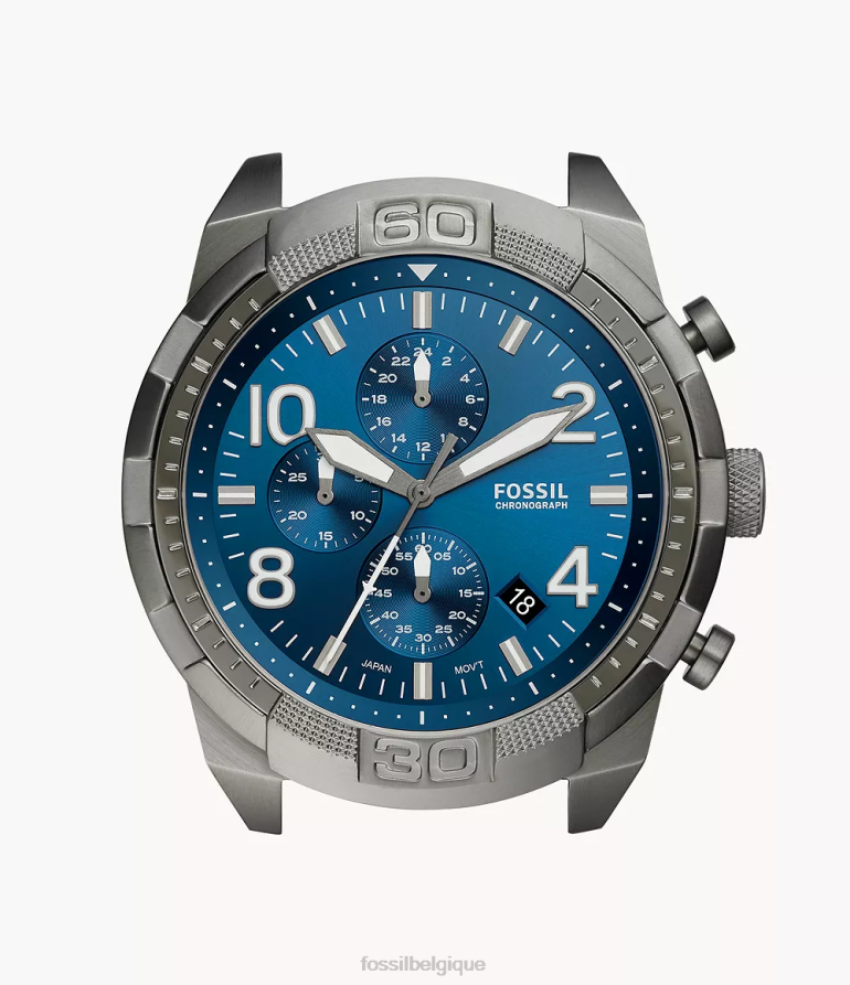 Fossil accessoire Hommes boîtier de montre en acier inoxydable chronographe bronson fumée 8V46041389