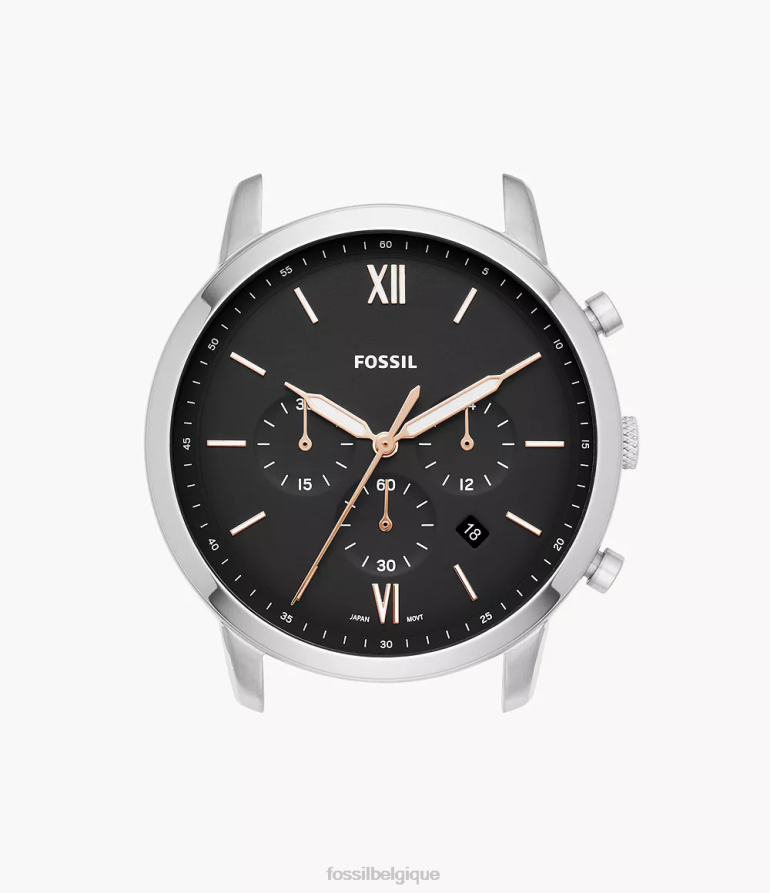 Fossil accessoire Hommes boîtier de montre en acier inoxydable chronographe neutre noir 8V46042076