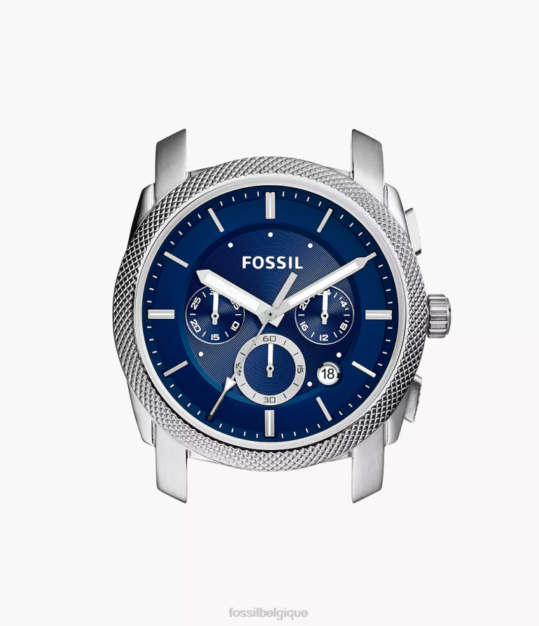 Fossil accessoire Hommes boîtier en acier inoxydable chronographe machine bleu 8V46042044