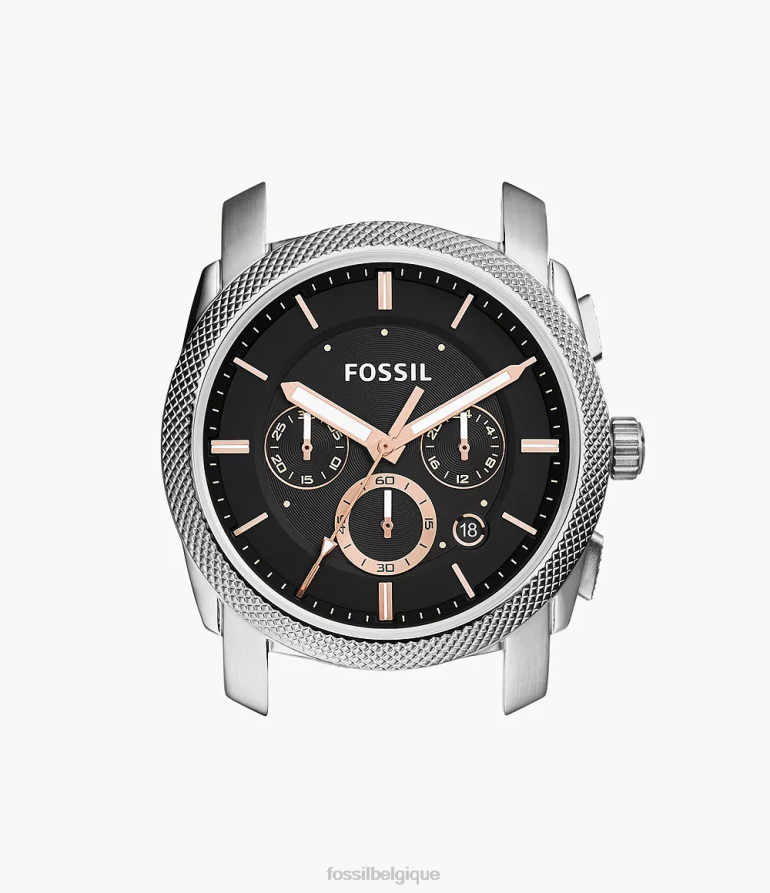 Fossil accessoire Hommes boîtier en acier inoxydable chronographe machine noir 8V46042042