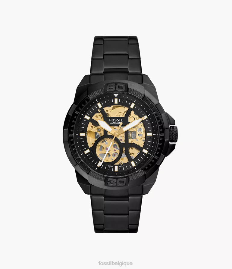 Fossil montre Hommes montre automatique bronson en acier inoxydable noir 8V46041374