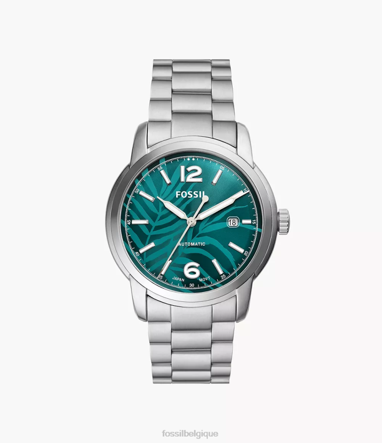 Fossil montre Hommes montre automatique en acier inoxydable Heritage argenté 8V46041385
