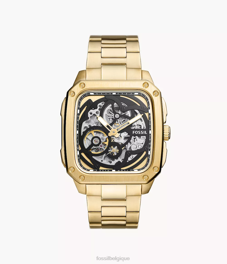 Fossil montre Hommes montre automatique en acier inoxydable avec inscription ton d'or 8V46041392