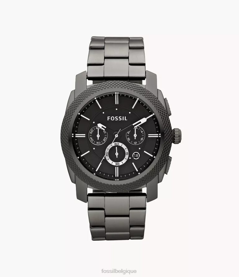 Fossil montre Hommes montre chronographe machine en acier inoxydable fumée 8V46041353