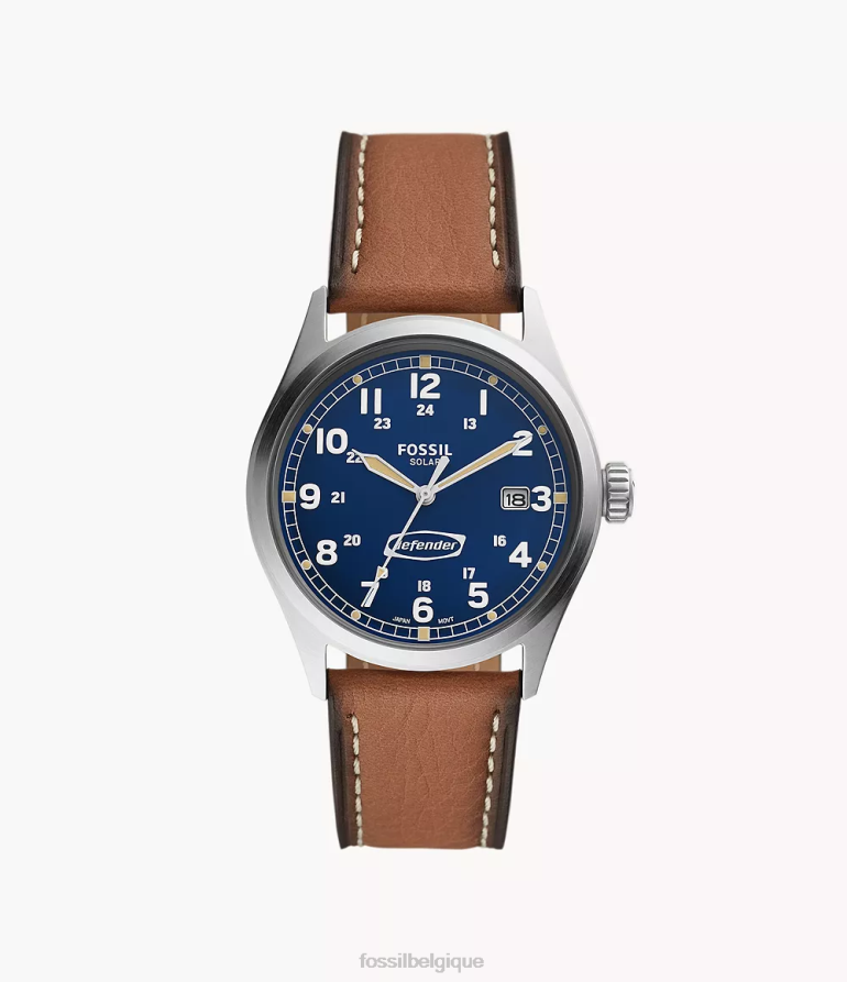 Fossil montre Hommes montre en cuir Litehide à énergie solaire Defender bagage 8V46041429