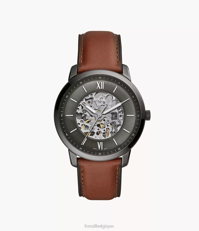 Fossil montre Hommes montre en cuir automatique neutre ambre 8V46041442