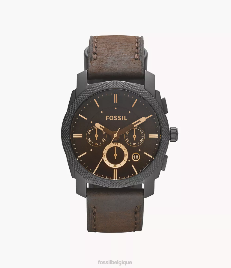 Fossil montre Hommes montre en cuir chronographe machine de taille moyenne brun 8V46041435