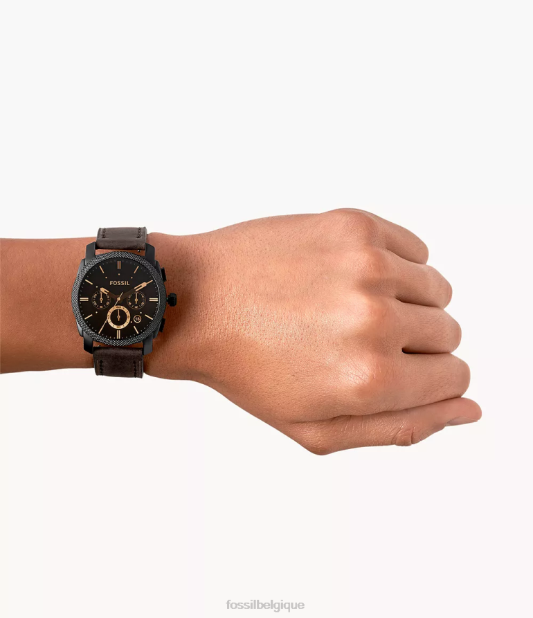 Fossil montre Hommes montre en cuir chronographe machine de taille moyenne brun 8V46041435