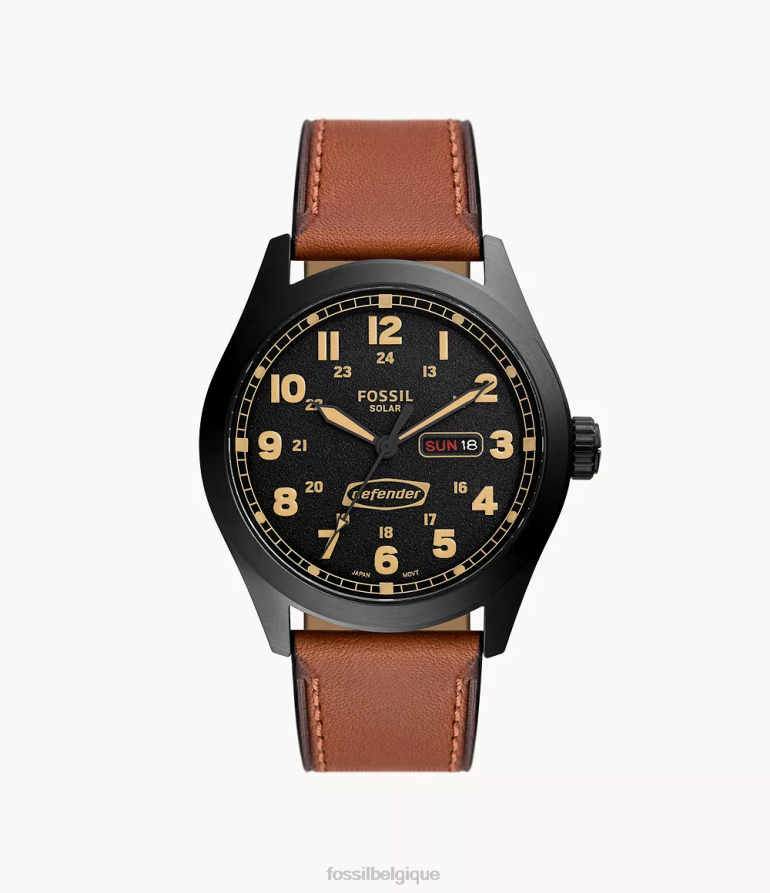 Fossil montre Hommes montre en cuir à énergie solaire Defender bagage 8V46041443