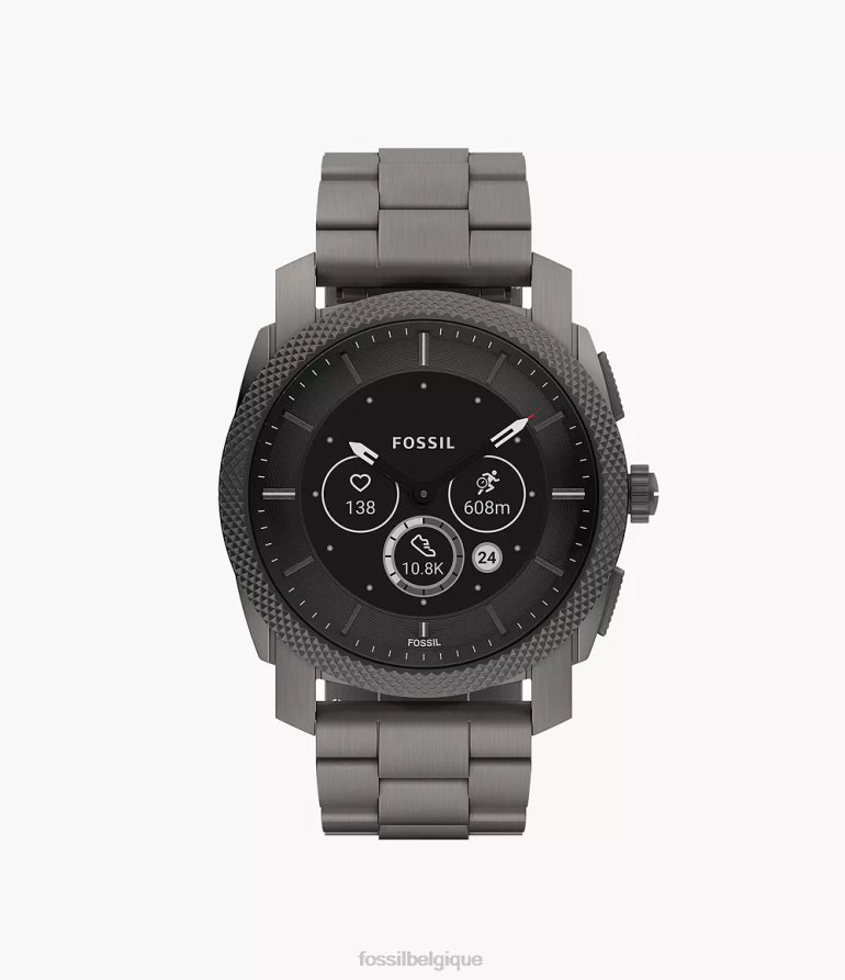 Fossil montre Hommes montre intelligente hybride machine gen 6 en acier inoxydable fumée 8V46041331
