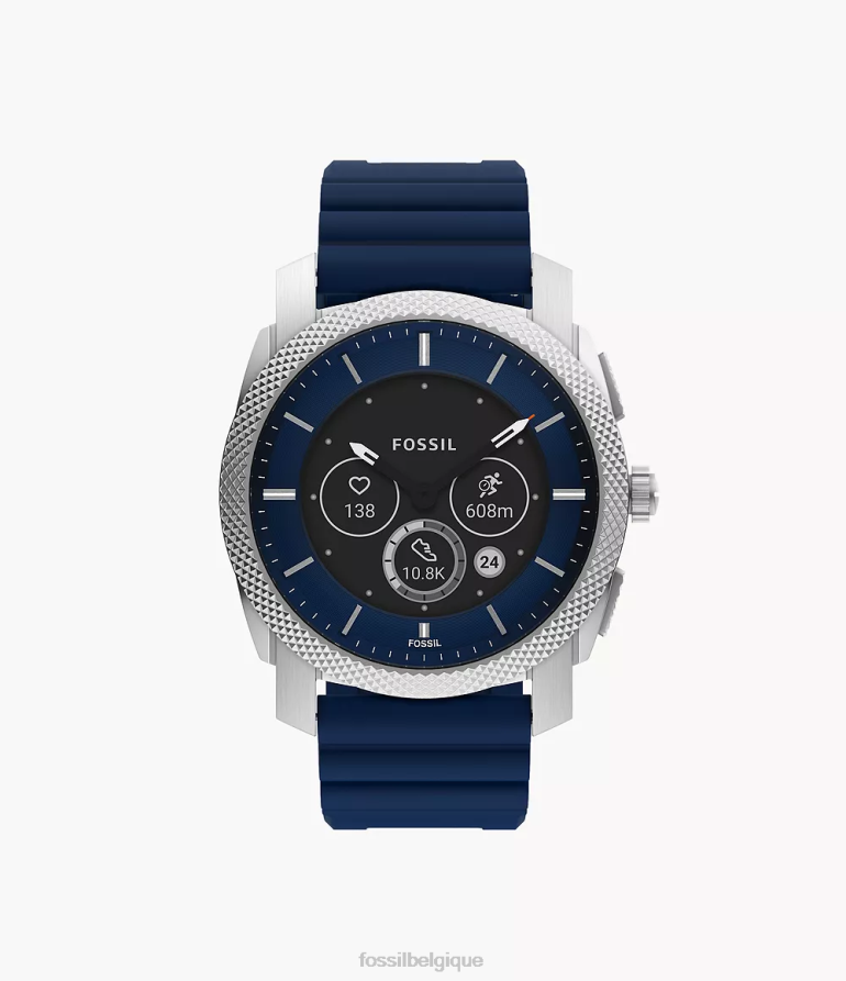 Fossil montre Hommes montre intelligente hybride machine gen 6 en silicone marine 8V46041329