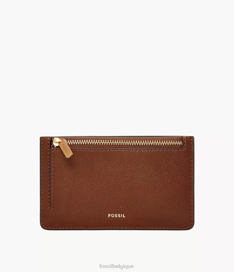 Fossil portefeuille femmes étui à cartes Logan brun 8V4604747