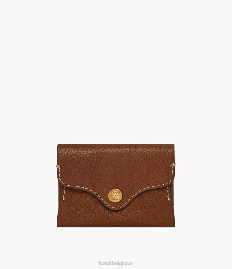 Fossil portefeuille femmes étui à cartes du patrimoine brun 8V4604766