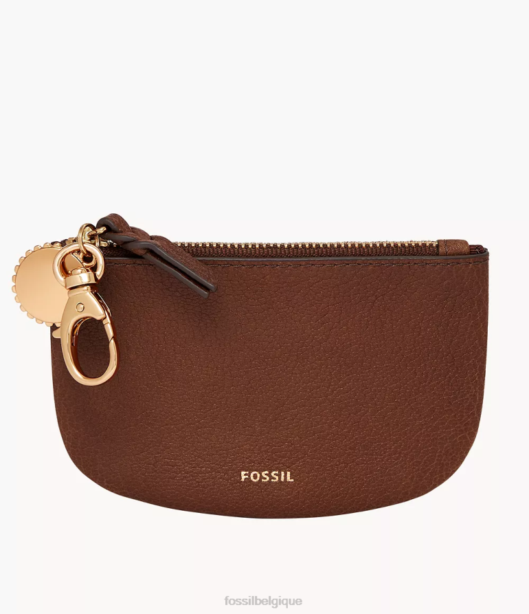Fossil portefeuille femmes pochette zippée Polly brun 8V4604763