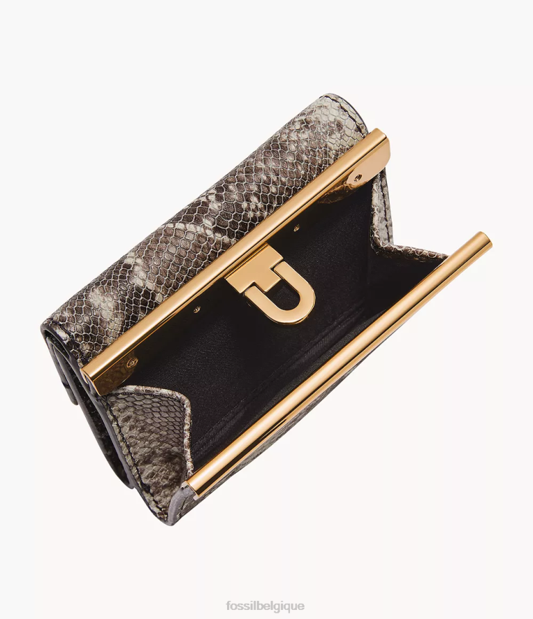 Fossil portefeuille femmes Penrose à trois volets imprimé serpent 8V4604781