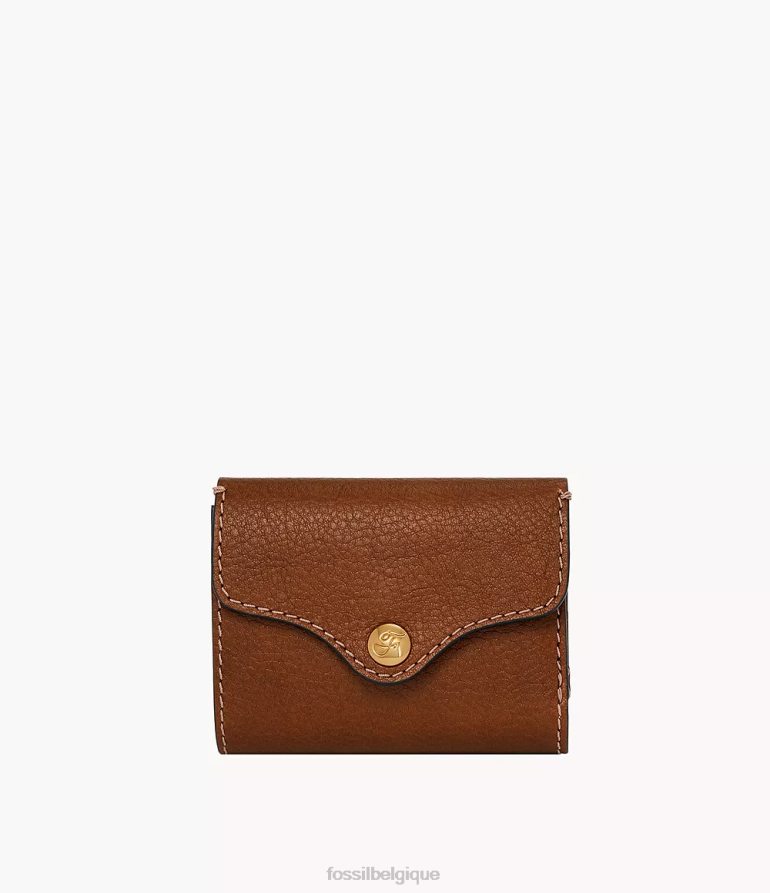 Fossil portefeuille femmes triple volet du patrimoine brun 8V4604767