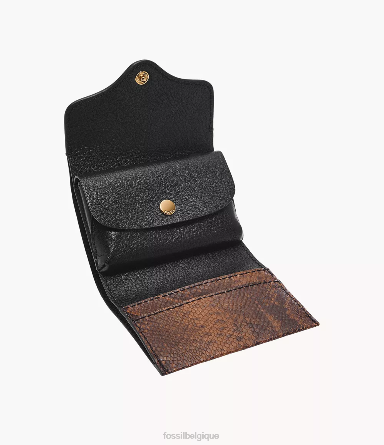 Fossil portefeuille femmes triple volet du patrimoine imprimé serpent 8V4604769