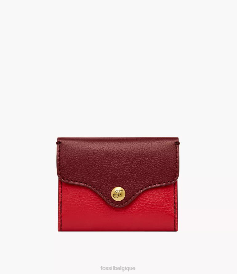 Fossil portefeuille femmes triple volet du patrimoine rouge 8V4604873