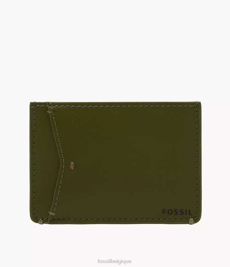 Fossil portefeuille Hommes porte-cartes en cuir cactus Joshua vert 8V46041738