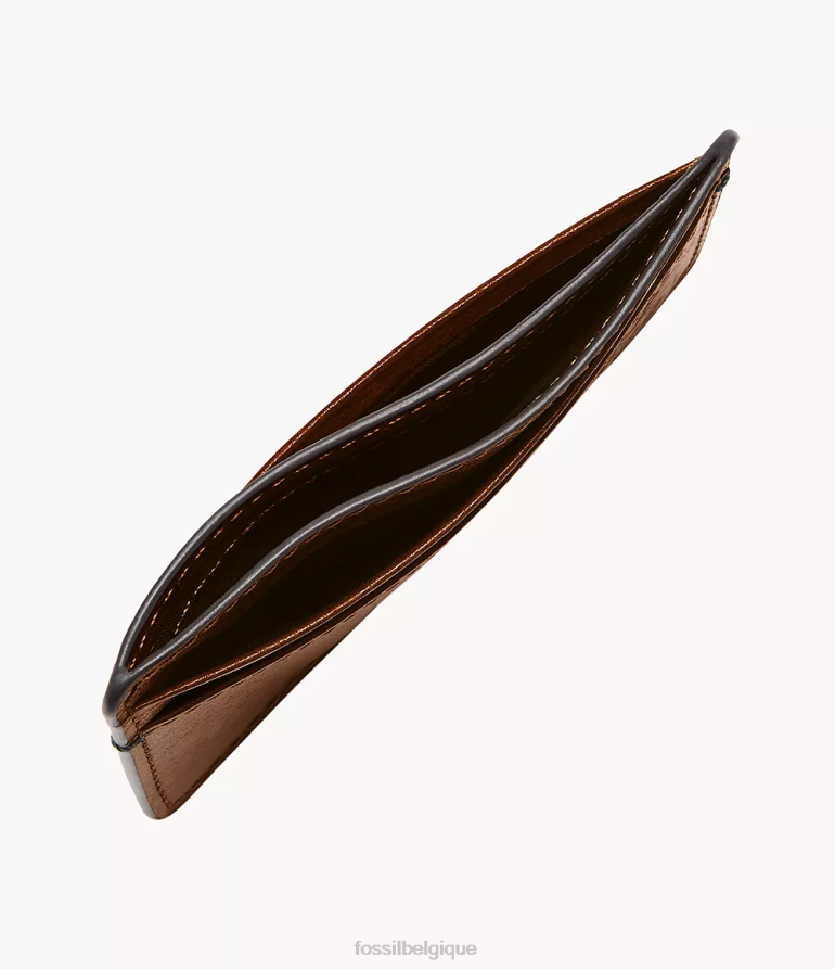 Fossil portefeuille Hommes étui à cartes Bronson brun 8V46041733