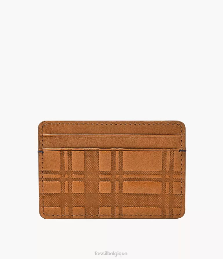 Fossil portefeuille Hommes étui à cartes Bronson chameau 8V46041775