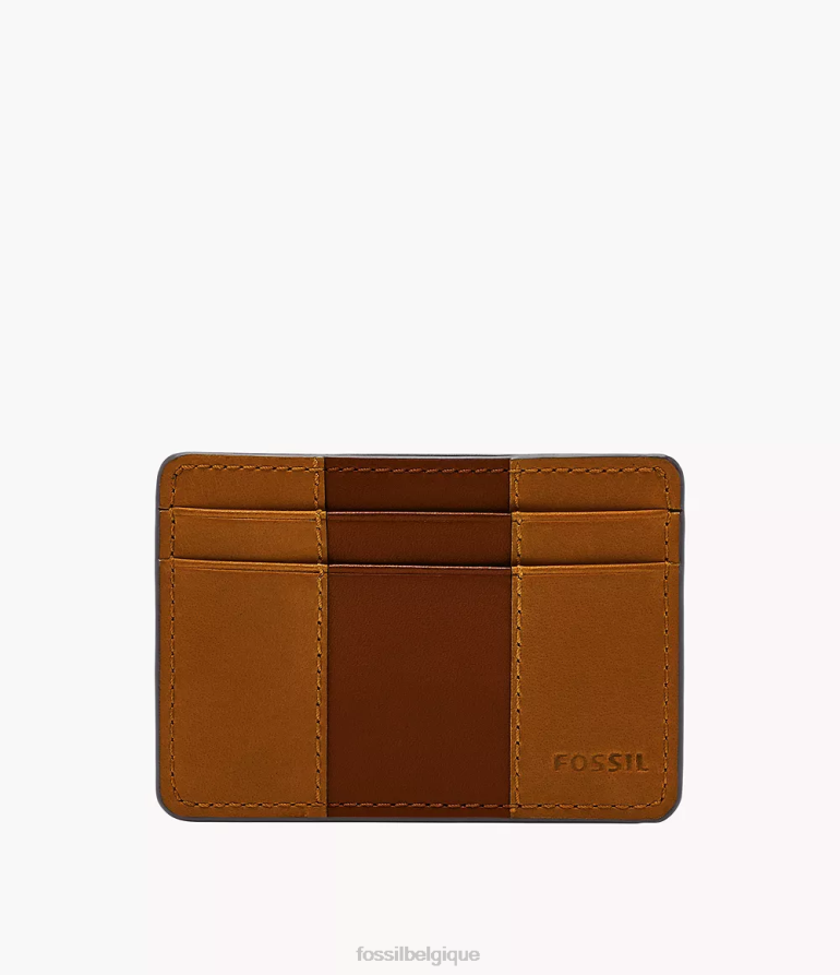 Fossil portefeuille Hommes étui à cartes Everett brun 8V46041721