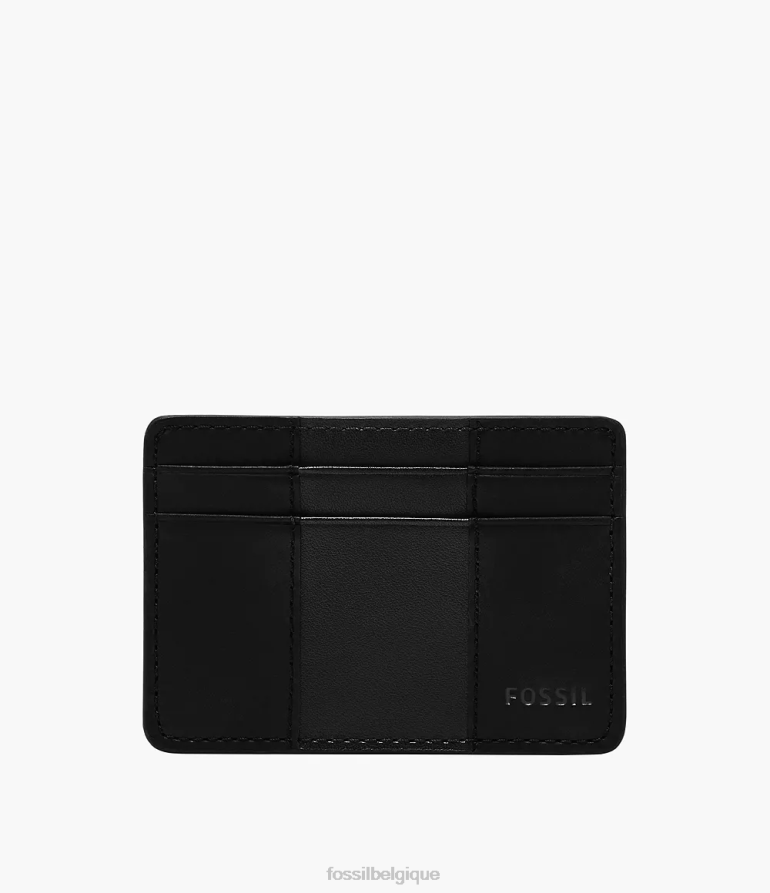 Fossil portefeuille Hommes étui à cartes Everett noir 8V46041731