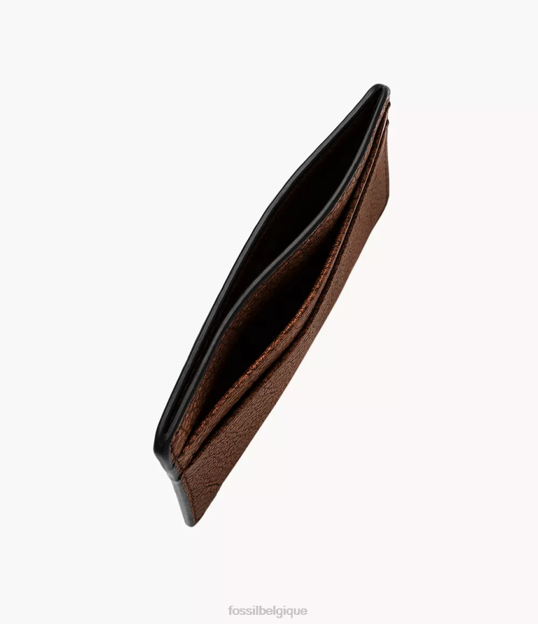 Fossil portefeuille Hommes étui à cartes Steven brun 8V46041716