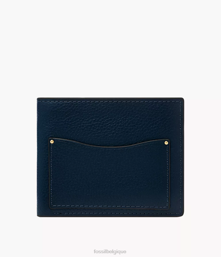 Fossil portefeuille Hommes Anderson porte-monnaie à deux volets marine 8V46041708