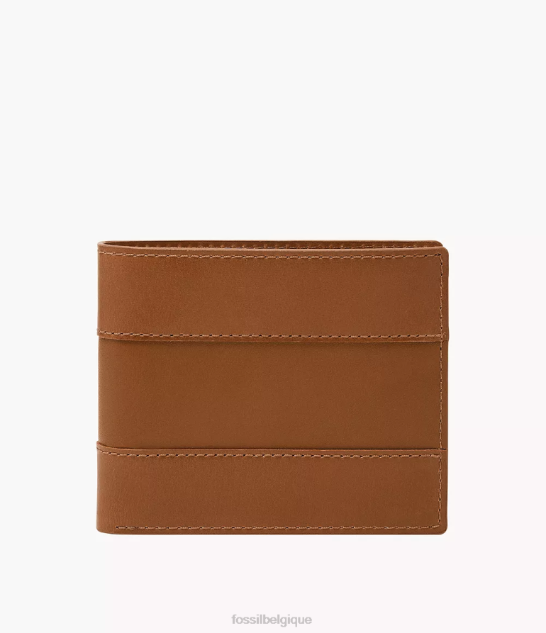 Fossil portefeuille Hommes Everett grande pochette à monnaie à deux volets selle 8V46041707
