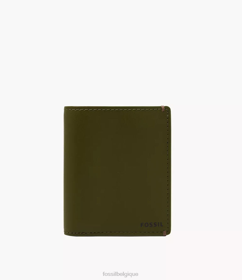 Fossil portefeuille Hommes Portefeuille avec poche avant en cuir cactus Joshua vert 8V46041680