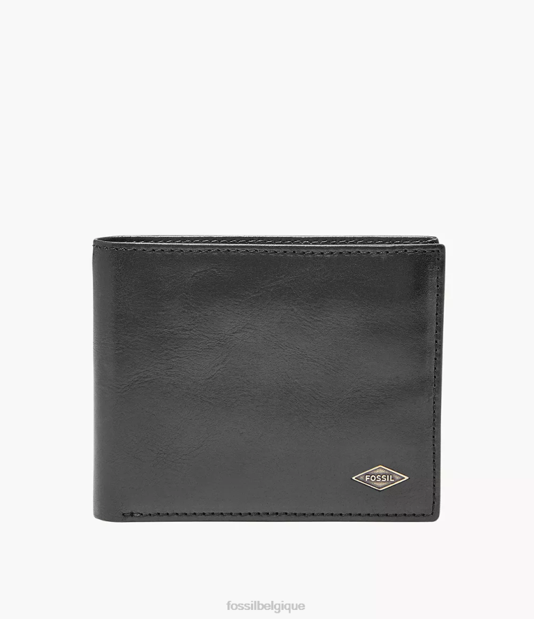 Fossil portefeuille Hommes Ryan RFID Flip ID à deux volets noir 8V46041688