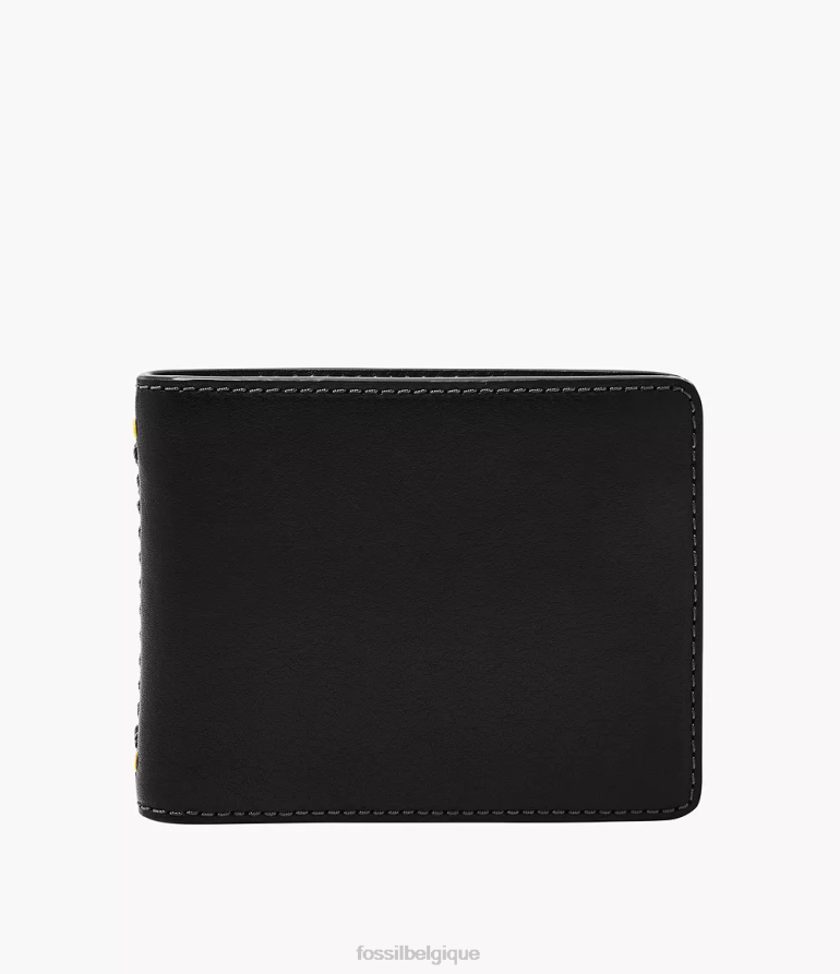 Fossil portefeuille Hommes Tremont à deux volets noir 8V46041702