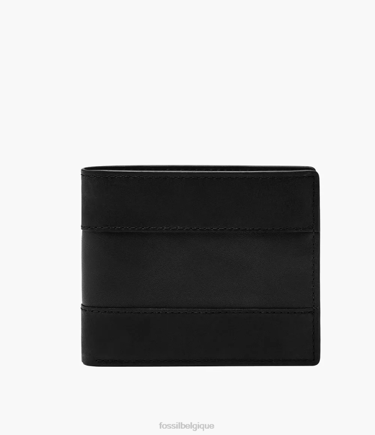 Fossil portefeuille Hommes everett à deux volets avec flip id noir 8V46041670
