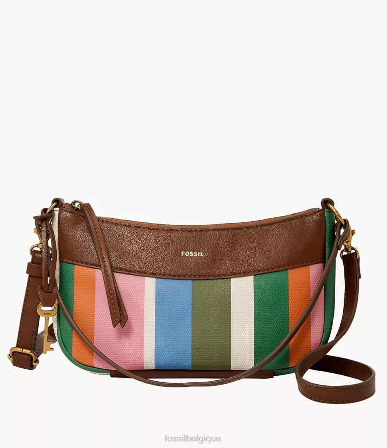 Fossil sac femmes baguette skylar rayures 8V4604649