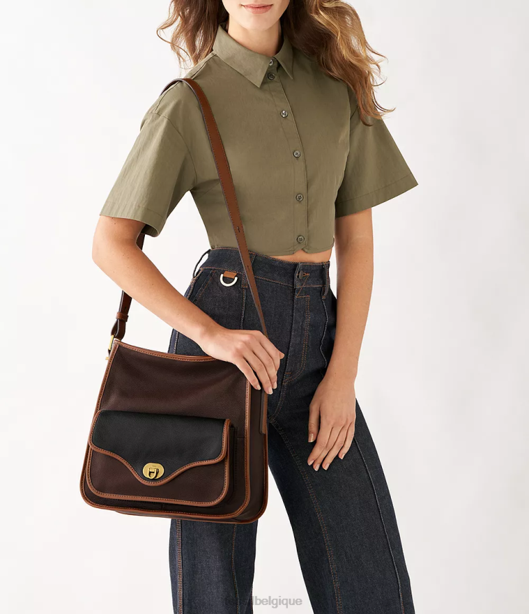 Fossil sac femmes clochard du patrimoine marron foncé 8V4604423