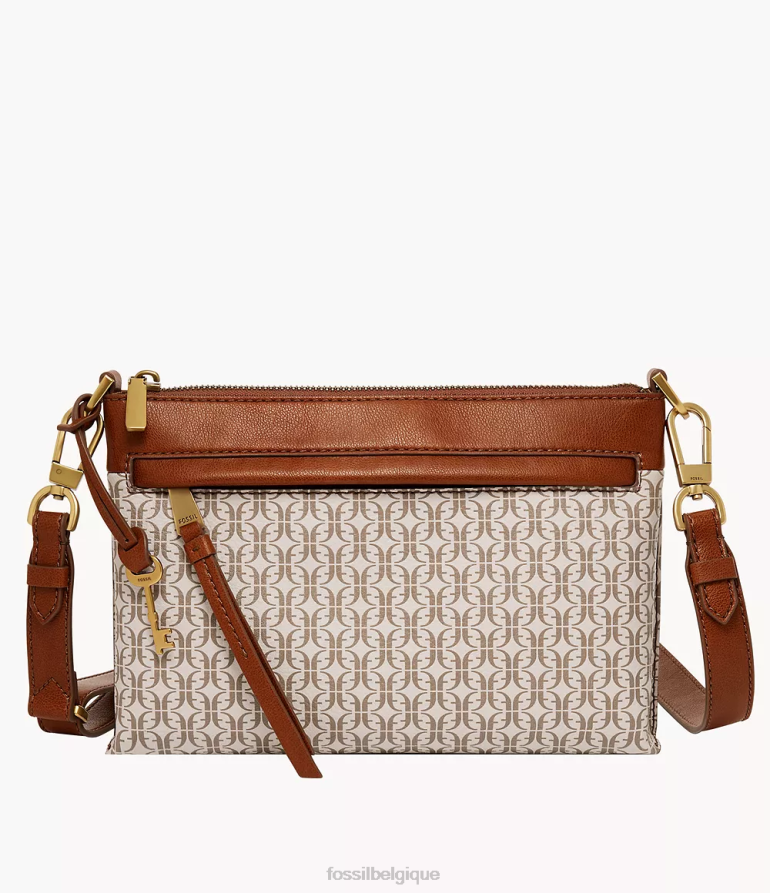 Fossil sac femmes petit sac à bandoulière Kiera brun clair 8V4604496