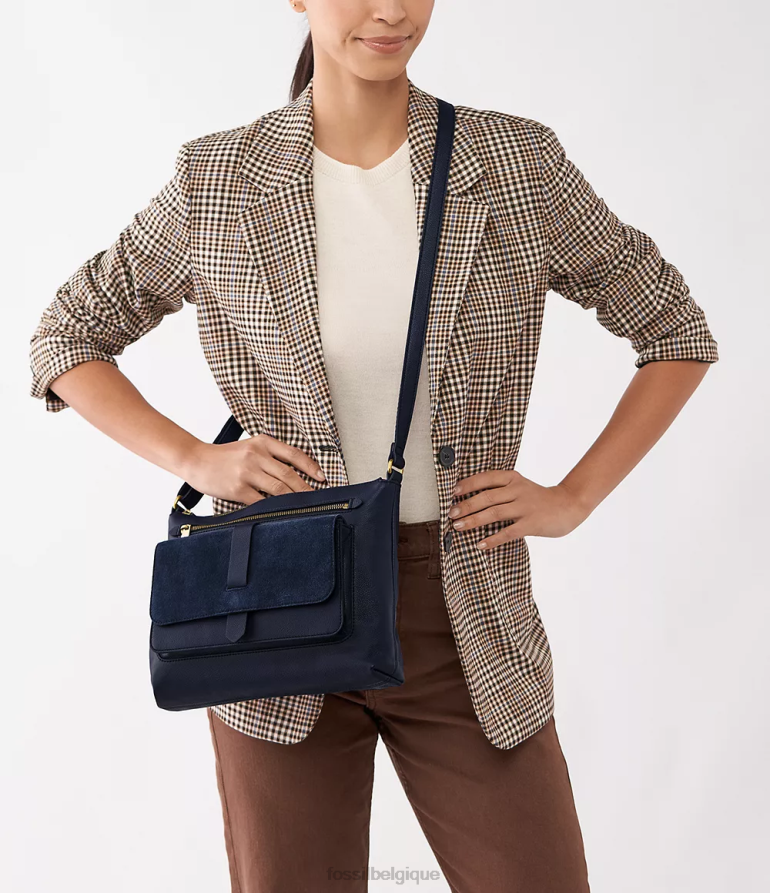 Fossil sac femmes sac à bandoulière Kinley bleu 8V4604729