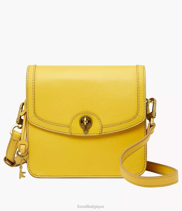 Fossil sac femmes sac à bandoulière ainsley à petit rabat jaune 8V4604514