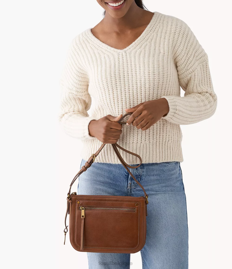 Fossil sac femmes sac à bandoulière farrah brun 8V4604626