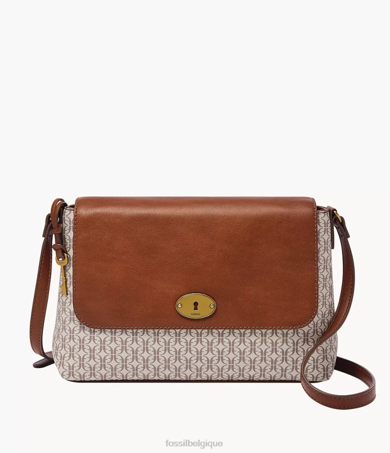 Fossil sac femmes sac à bandoulière moyen à rabat Gabriella kaki 8V4604651