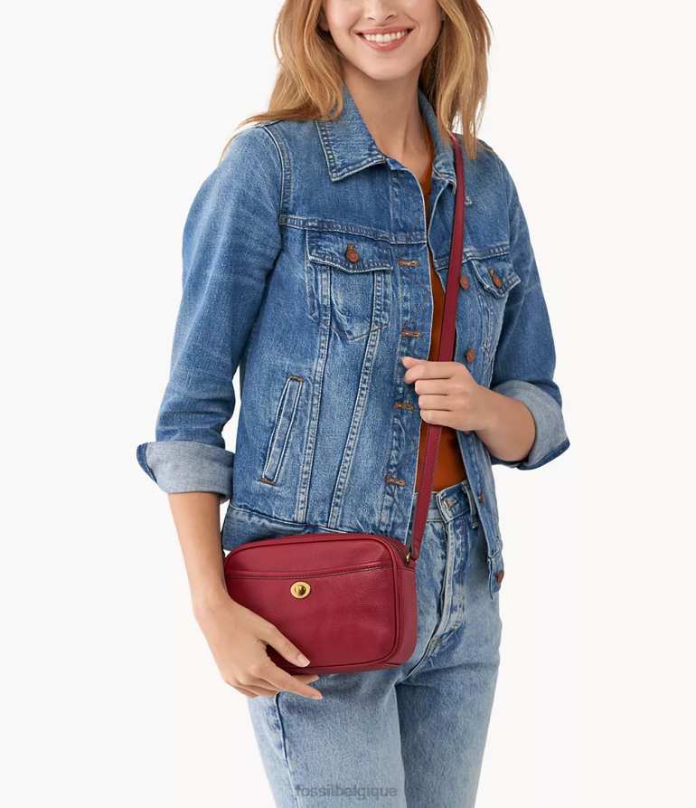 Fossil sac femmes sac photo Brennon rouge 8V4604547