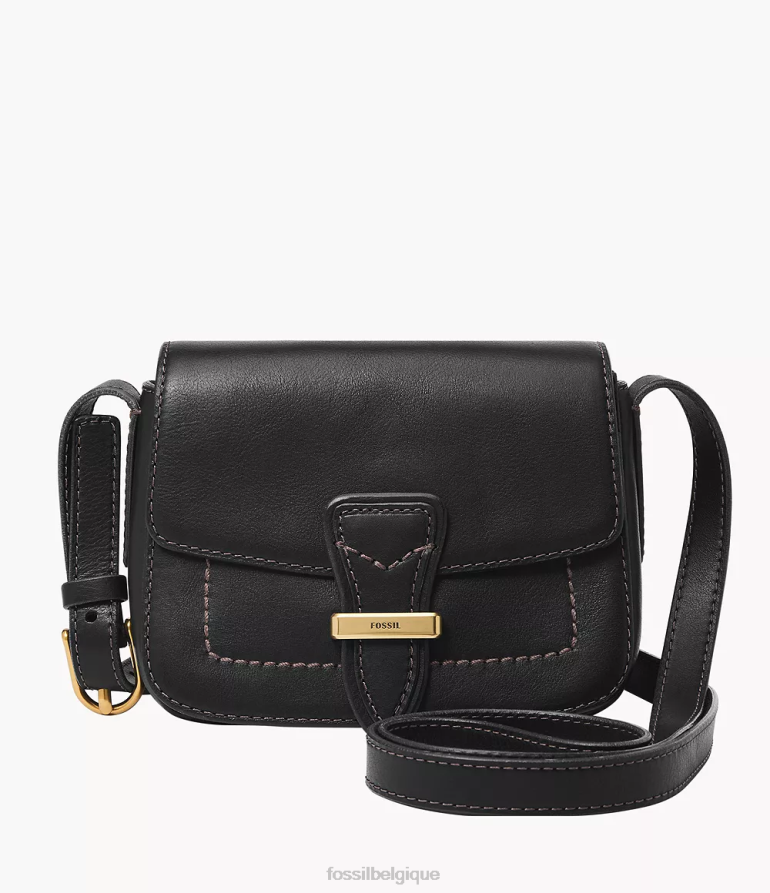Fossil sac femmes tremont petit sac à bandoulière à rabat noir 8V4604341