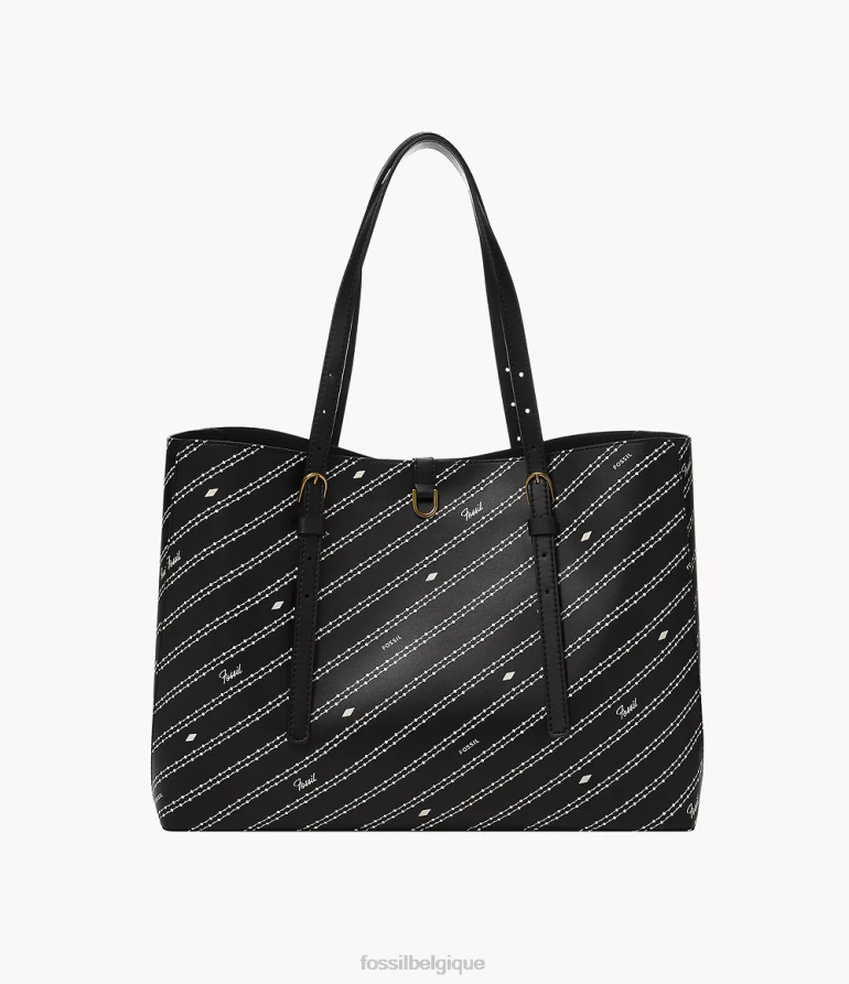 Fossil sac femmes sac à main en cuir cactus kier noir/os 8V4604572