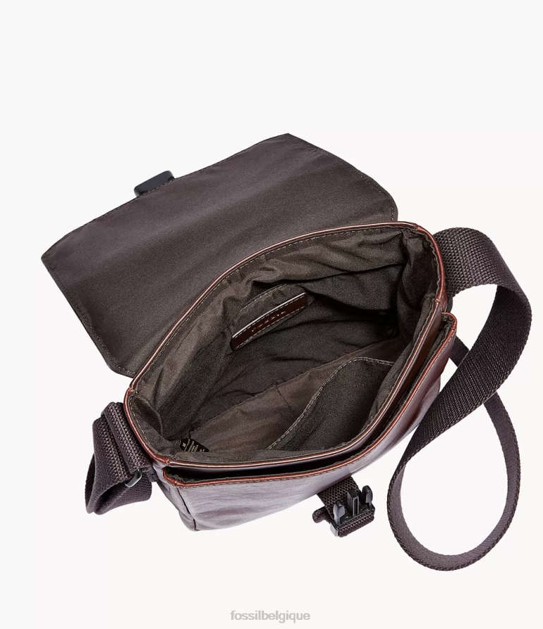Fossil sac Hommes Courrier Weston marron foncé 8V46041646