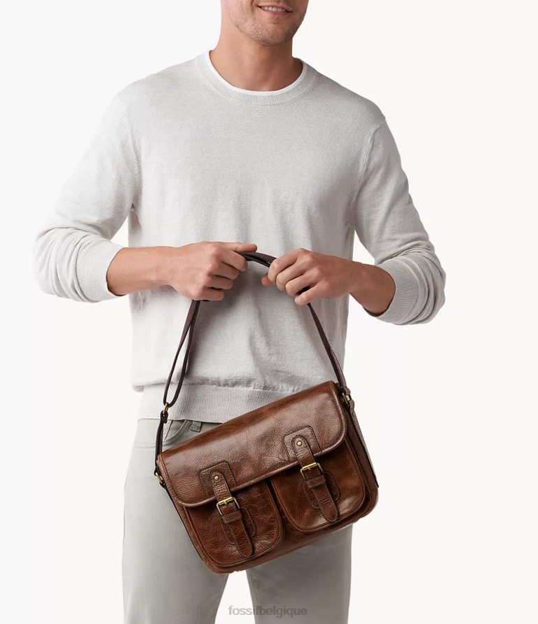 Fossil sac Hommes courrier de Greenville Cognac 8V46041619